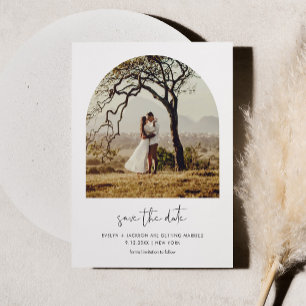 STELLA Modern Edgy Arch Foto Save the Date Magnetkarte