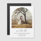 STELLA Modern Edgy Arch Foto Save the Date Magnetkarte (Vorne/Hinten)