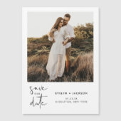 STELLA Modern Edgy Foto Save the Date Magneteinladung (Vorderseite)