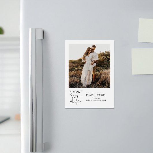 STELLA Modern Edgy Foto Save the Date Magneteinladung