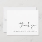 STELLA Modernes Foto Hochzeit Danke Karte (Vorderseite)