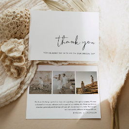 STELLA Modernes Foto Hochzeit Danke Karte