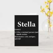 Stella Name Definition lustig D  Karte (Gelbe Blume)