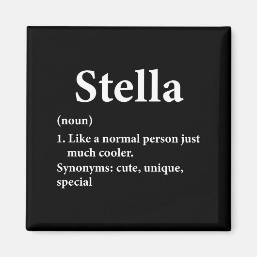 Stella Name Definition Lustig D  Magnet (Vorne)