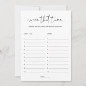 STELLA Name, der Brautparty-Spiel tune Einladung (Vorderseite)