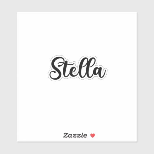 Stella Name - Handgeschriebene Kalligrafie Aufkleber (Blatt)
