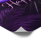 Stella Name Vorname lila retro Poster Geburtstag (Ecke)