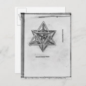 Stella octangula, aus "De Divina Proportione" Postkarte (Vorne/Hinten)