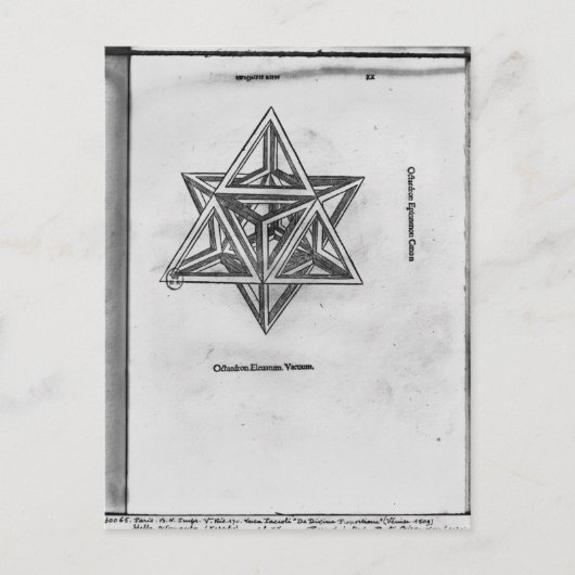 Stella octangula, aus "De Divina Proportione" Postkarte (Vorderseite)