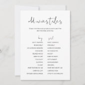 STELLA Old Wives Tales Baby Shower Game Card Einladung (Vorderseite)