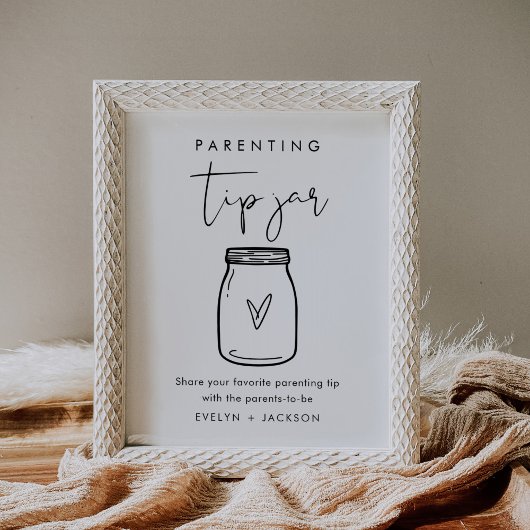STELLA Parenting Tip Jar Sign Poster