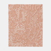 Stella personalisiert name musinotes boho Rose Fleecedecke (Vorderseite)