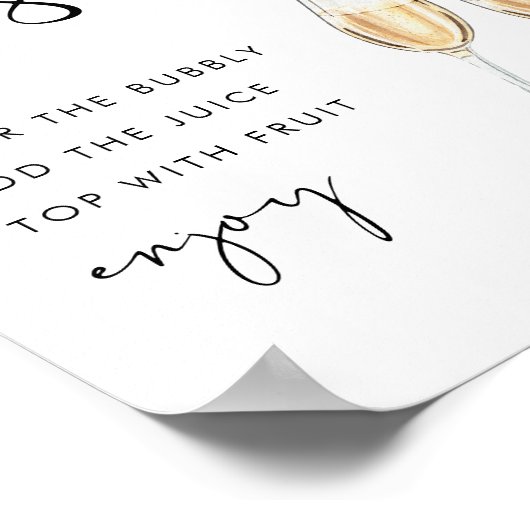 STELLA Pimp Ihr Prosecco Mimosa Zeichen Poster (Ecke)