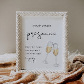 STELLA Pimp Ihr Prosecco Mimosa Zeichen Poster