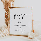 STELLA Pizza Bar Wedding Sign Poster
