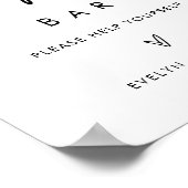 STELLA Pizza Bar Wedding Sign Poster (Ecke)