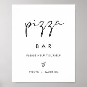 STELLA Pizza Bar Wedding Sign Poster (Vorne)