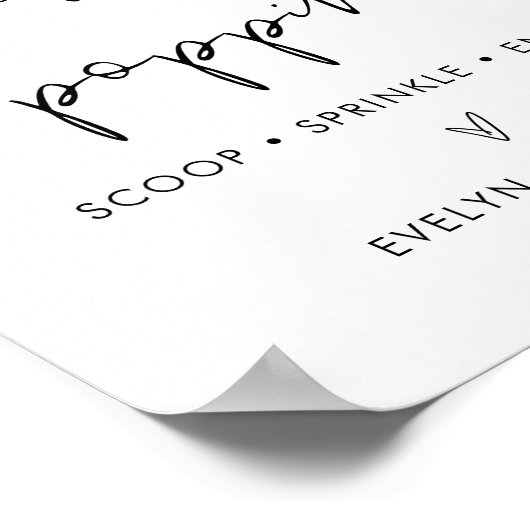 STELLA Popcorn Bar Wedding Sign, Party Poppin Poster (Ecke)