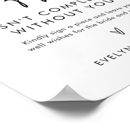 STELLA Puzzle Wedding Guest Book Sign Poster (Ecke)