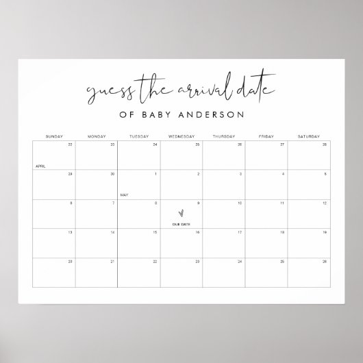 STELLA rät das Anreisedatum Baby Duwer Game Poster (Vorne)