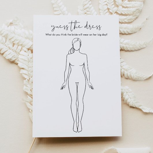 STELLA schätzt das Dress Brautparty Spiel. Karte