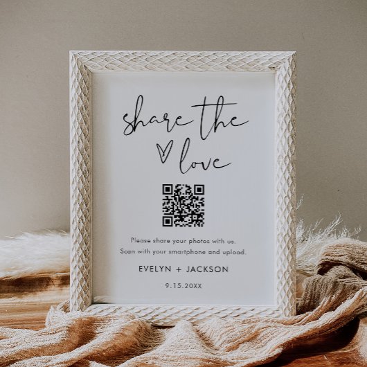 STELLA Share the Liebe Wedding Foto QR Code Poster