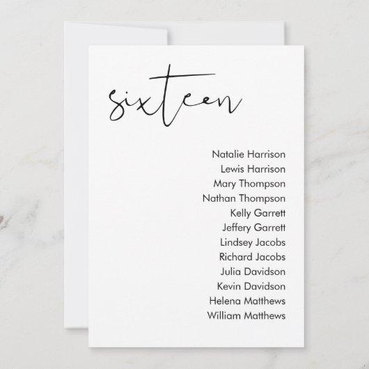 STELLA-Sitzkarte - TABELLE 16 Einladung (Rückseite)