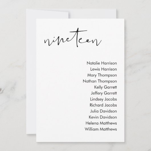 STELLA-Sitzkarte - TABELLE 19 Einladung (Vorderseite)