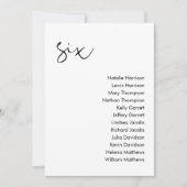 STELLA-Sitzkarte - TABELLE 6 Einladung (Vorderseite)