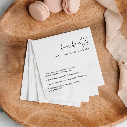 STELLA Spaß Fakten über die Braut und den Groom Serviette
