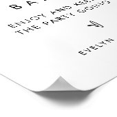 STELLA Spätnachts Snacks Hochzeitszeichen Poster (Ecke)