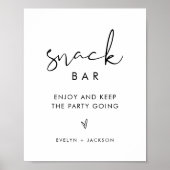 STELLA Spätnachts Snacks Hochzeitszeichen Poster (Vorne)