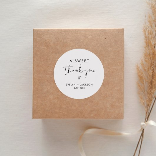 STELLA Sweet Vielen Dank für 3" (Blatt von 6) Runder Aufkleber