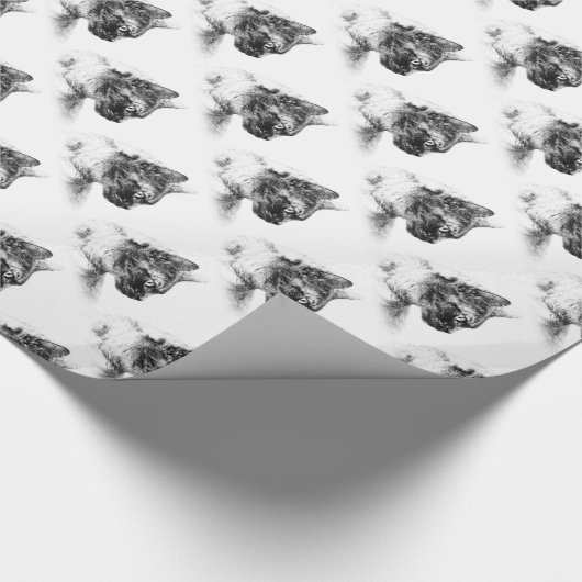 Stella the Gray Cat Geschenkpapier (Ecke)