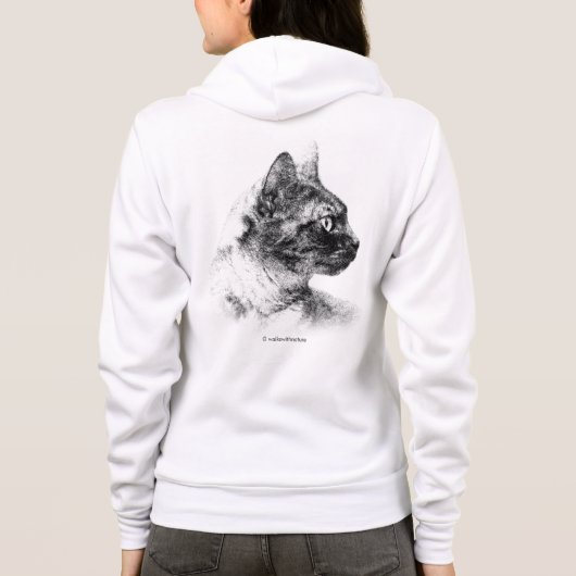 Stella the Gray Cat Hoodie (Rückseite)