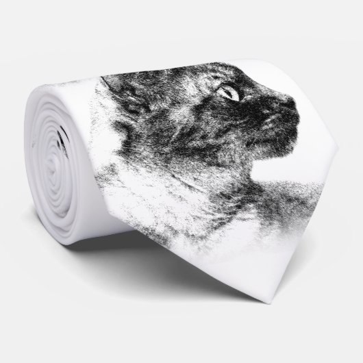 Stella the Gray Cat Krawatte (Gerollt)