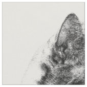 Stella the Gray Cat Stoff (Nahaufnahme)