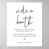 STELLA Video Booth Wedding Sign Poster (Vorne)