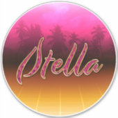 Stella Vorname Name golden pink Aufkleber Sticker (Vorderseite)