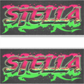 Stella Vorname Name Graffiti Aufkleber Sticker (Vorderseite)