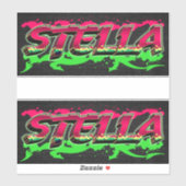 Stella Vorname Name Graffiti Aufkleber Sticker (Blatt)