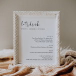 STELLA Wedding Bar Drink Menu Poster<br><div class="desc">Entdecken Sie die faszinierende Faszination unserer Stella-Kollektion, die mit Sorgfalt gefertigt wurde, um Ihre Babydusche mit einem Hauch modernen Minimalismus und einer Touch edler Eleganz zu verschönern. Diese vielseitige Kollektion ist darauf ausgerichtet, den böhmischen Charme nahtlos mit zeitloser Eleganz zu verbinden und garantiert die Ästhetik jeder Babydusche zu verbessern. So...</div>