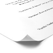 STELLA Wedding Bar Drink Menu Poster (Ecke)