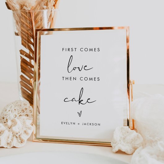 STELLA Wedding Cake Dessert Sign Poster