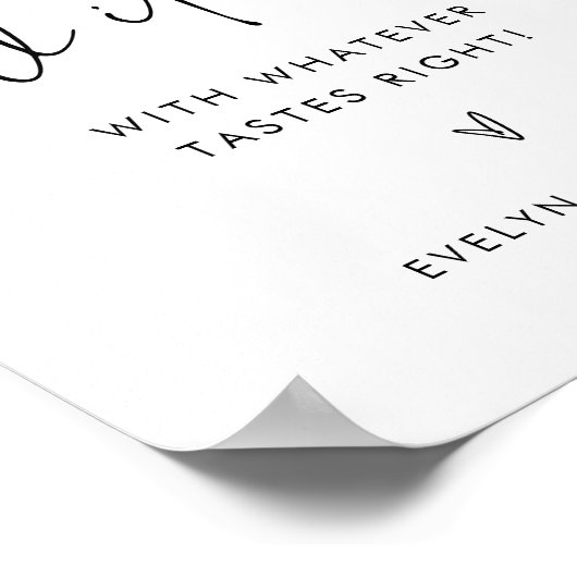 STELLA Wedding Drink Glass Fevor-Zeichen Poster (Ecke)