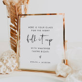 STELLA Wedding Drink Glass Fevor-Zeichen Poster