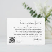 STELLA Wedding Honeymoon Fund QR Code Begleitkarte (Stehend Vorderseite)
