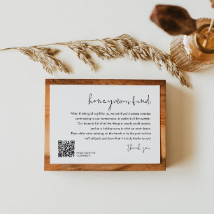 STELLA Wedding Honeymoon Fund QR Code Begleitkarte