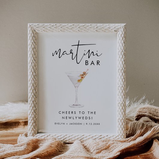 STELLA Wedding Martini Bar Sign Poster