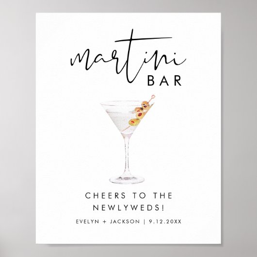STELLA Wedding Martini Bar Sign Poster (Vorne)